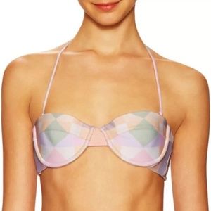 Mara Hoffman Underwire Bikini Top, Pastel Diamond
